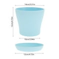 thumbnail image 2 of Small Plant Pot Garden  Flower Colorful Plastic Nursery Pots Saucer Tray Home Decor, 2 of 2
