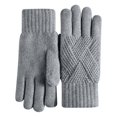 thumbnail image 4 of WHEANG Winter Gloves Knit Winter Gloves Fleece Lined Warm Full Finger Anti-Slip Touchscreen Comfortable Stylish Gray L Summer 2026 Sales Under $1, 4 of 8