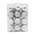 thumbnail image 4 of 24 piezas de adornos de bolas de Navidad, adornos para árboles de Navidad, bolas decorativas de Navidad, adornos colgantes para puertas, ventanas y Plata, 4 of 8