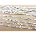thumbnail image 2 of EOEMY 1Pcs Mens Lots 925 Silver 2.5mm Italian Figaro Link Chain Necklace 16-30 Inches-20, 2 of 5