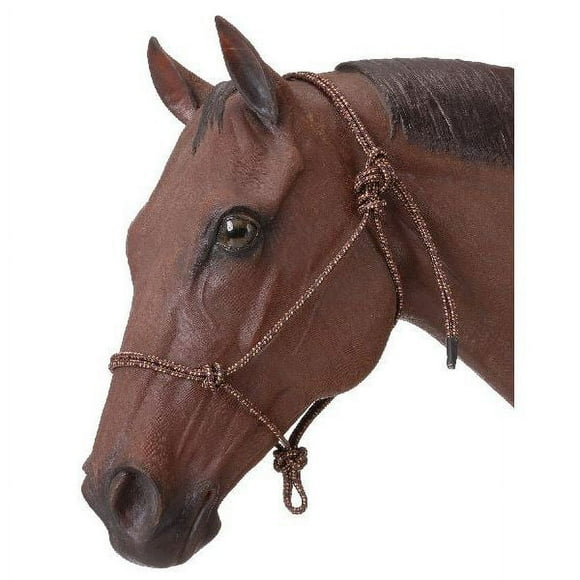 Tough-1 Poly Rope Tied Halter - Brown - Horse