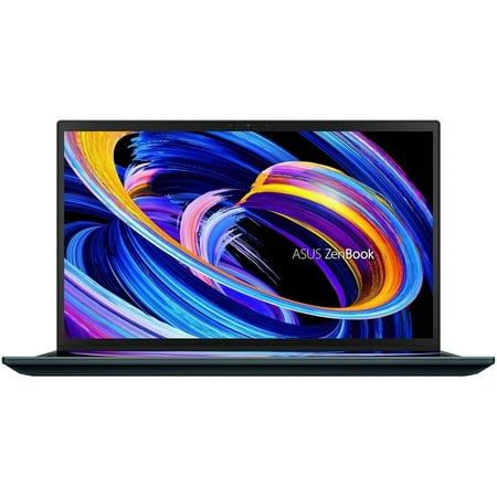 ASUS ZenBook Pro Duo 15 OLED UX582 Laptop, 15.6” OLED FHD Touch, Core i9-12900H, 32GB, 1TB, RTX 3060, Win 11 Pro, Celestial Blue, UX582ZM-XS96T