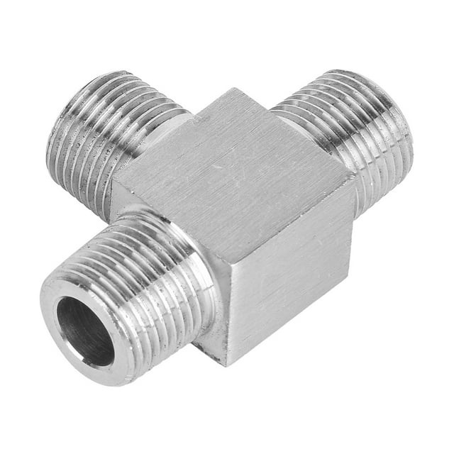 Adaptador de tubería, accesorios de tubería de 3 vías Conector de rosca macho Conector de tubería de vía Artesanía superior NikouMX herramienta