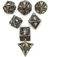 thumbnail image 5 of FrostHike Metal Dice Set Hollow Polyhedral Octopus Metal Dice Suitable 7Pcs Set for Dungeons and Dragons RPG MTG Table Games D&D Pathfinder Shadowrun and Math Teaching (Black Nickel Plus Gold), 5 of 5