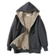 thumbnail image 1 of Gibobby Sudaderas con cremallera para mujer Chaqueta de felpa con capucha y cremallera de manga larga para mujer （Gris， XXXXL), 1 of 2