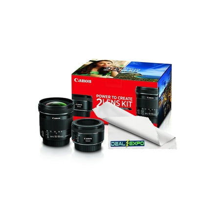 Canon Portrait & Travel 2 Lens Kit with 50mm f/1.8 and 10-18mm f/4.5-5.6 Lenses + Deal-Expo Cleaning (The Best Portrait Lens)