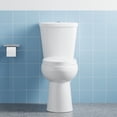 thumbnail image 3 of 19" Chair Height Two Piece Round Toilet, ADA Comfort Height High Seat with Soft-Close Seat, 12 Inch Rough In, 1.28 GPF Water-Saving Siphonic Flush for Bathroom Remodel, White, 3 of 8