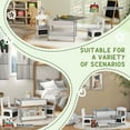 thumbnail image 3 of Resenkos Kids 3-Piece Table & Chair Set - With Reversible Blackboard Tabletop, Storage & Bookshelves, Gray, 3 of 7