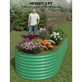 thumbnail image 4 of Raised Garden Bed Kits,Galvanized Metal Raised Garden Boxes Outdoor,with Safety Edging for Gardening Vegetables,Fruits,Flower, 4 of 6
