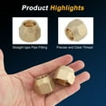 thumbnail image 3 of 2 Pcs Brass Pipe Fittings for Air Conditionin 3/4" Compression Nut Brass Pipe Extension Joint Connectors, 3 of 7