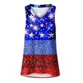 thumbnail image 5 of NSLGXD Women's 4th of July Tank Tops Casual Patriotic American Flag Graphic Tees Cute Sleeveless T Shirts Camisole Soft V Neck Tanks S-2XL, 5 of 5