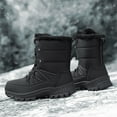 thumbnail image 6 of Xiaoxatg Women's Winter Fashion Thickening Warm Lace Up Non Comfortable Boots for Women 9.5 Black, 6 of 9