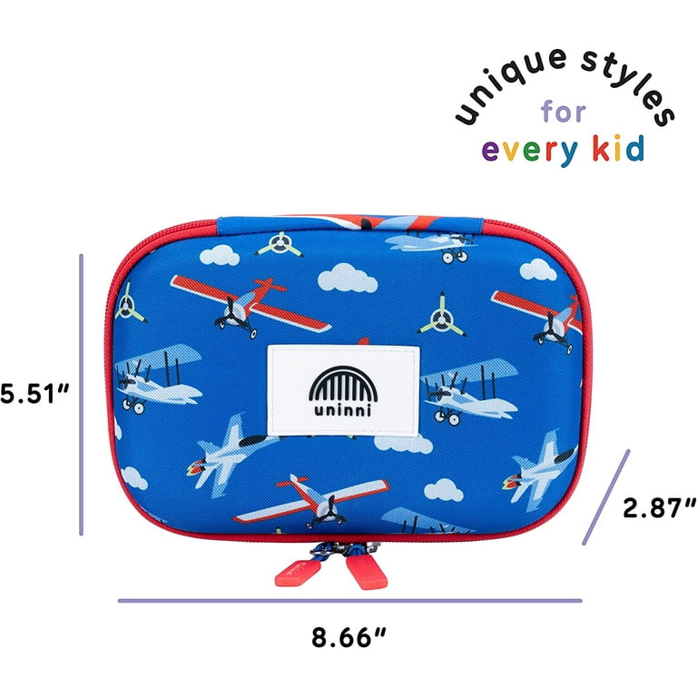 Uninni Kids Pencil Case for Boys and Girls with High-Capacity Storage - Aircraft