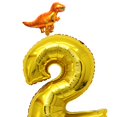 thumbnail image 3 of Globo decorativo número dragón, globo de helio de aluminio, globo de cumpleaños, boda-2 Golden_2, 3 of 7