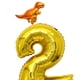 thumbnail image 3 of Globo decorativo número dragón, globo de helio de aluminio, globo de cumpleaños, boda-2 Golden_2, 3 of 7