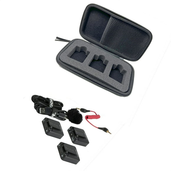 OUTOP Lavalier Microphone Storage Bag Travel Case Protective Box Compatible For Rode Wireless Go Ii/go 2 Dual-channel Compact Digital Microphone