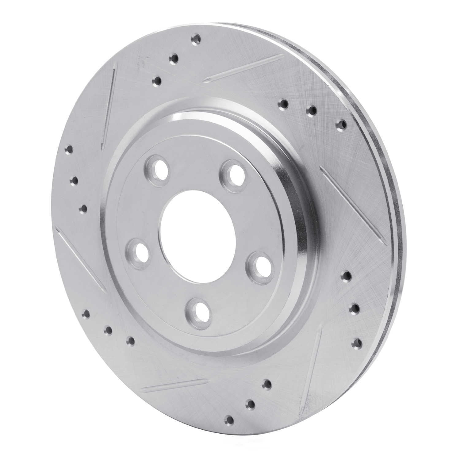 Dynamic Friction Company 631-54046L DFC Brake Rotor - Drilled And Slotted - Silver