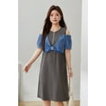 thumbnail image 4 of Off the shoulder fake two piece denim dress, 4 of 13