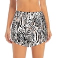 thumbnail image 2 of Salouo Leopard And Zebra Print Women's 2 in 1 Running Shorts Double-Layer Shorts Athletic Workout Gym Yoga Shorts Running Shorts for Women-Small, 2 of 7