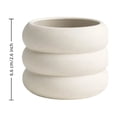 thumbnail image 3 of 3D Printed Stackable Planter Modern White Ceramic Like Flower Pot with Smooth Rounded Design Ideal for Small Plants Succulents Or Desk Decor Home Decor Party Decoration Home Decoration Holiday Decor, 3 of 4