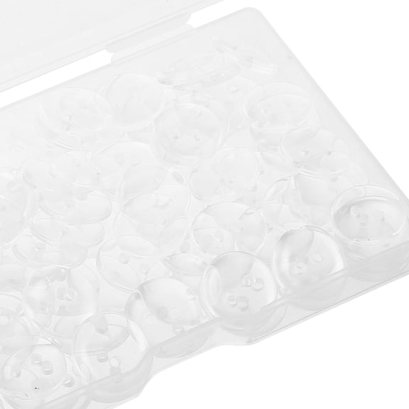 HONMEET 100Pcs Clear Resin Buttons for Sewing Crafts, Fastening Clothes, Scrapbooking, and Home Sewing Projects