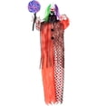 thumbnail image 2 of Joyfy 53" Halloween Animated Hanging Scary Clown Decorations Outdoor,Sound Activated Screaming & Waving Arms,Red Glowing Light Up Eyes,Outdoor Halloween Prop for Yard Lawn Haunted House, 2 of 9