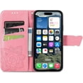 thumbnail image 2 of Case for iPhone 16 Plus, iPhone 16 Plus Case Glitter with Card Slots Flip Wallet Case for Women Diamond Butterfly Shockproof Protective Case for iPhone 16 Plus 6.7 inch Crystal Pink, 2 of 12