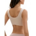 thumbnail image 3 of INSPIRE CHIC Women's Front Closure Push Up Wirefree Wide Straps U Back Tank Bras D 48 Beige, 3 of 4