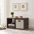 thumbnail image 3 of Riverbay Furniture Two Cubby Wood Storage Cabinet in Espresso, 3 of 5