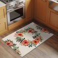 thumbnail image 2 of Spring Plant Front Door Rugs 2x3 ft Red Circle Flower Linen Texture Small Rug for Entryway Non Slip Washable Bathroom Door Mat Absorbent Floor Mat for Indoor Entrance, 2 of 9