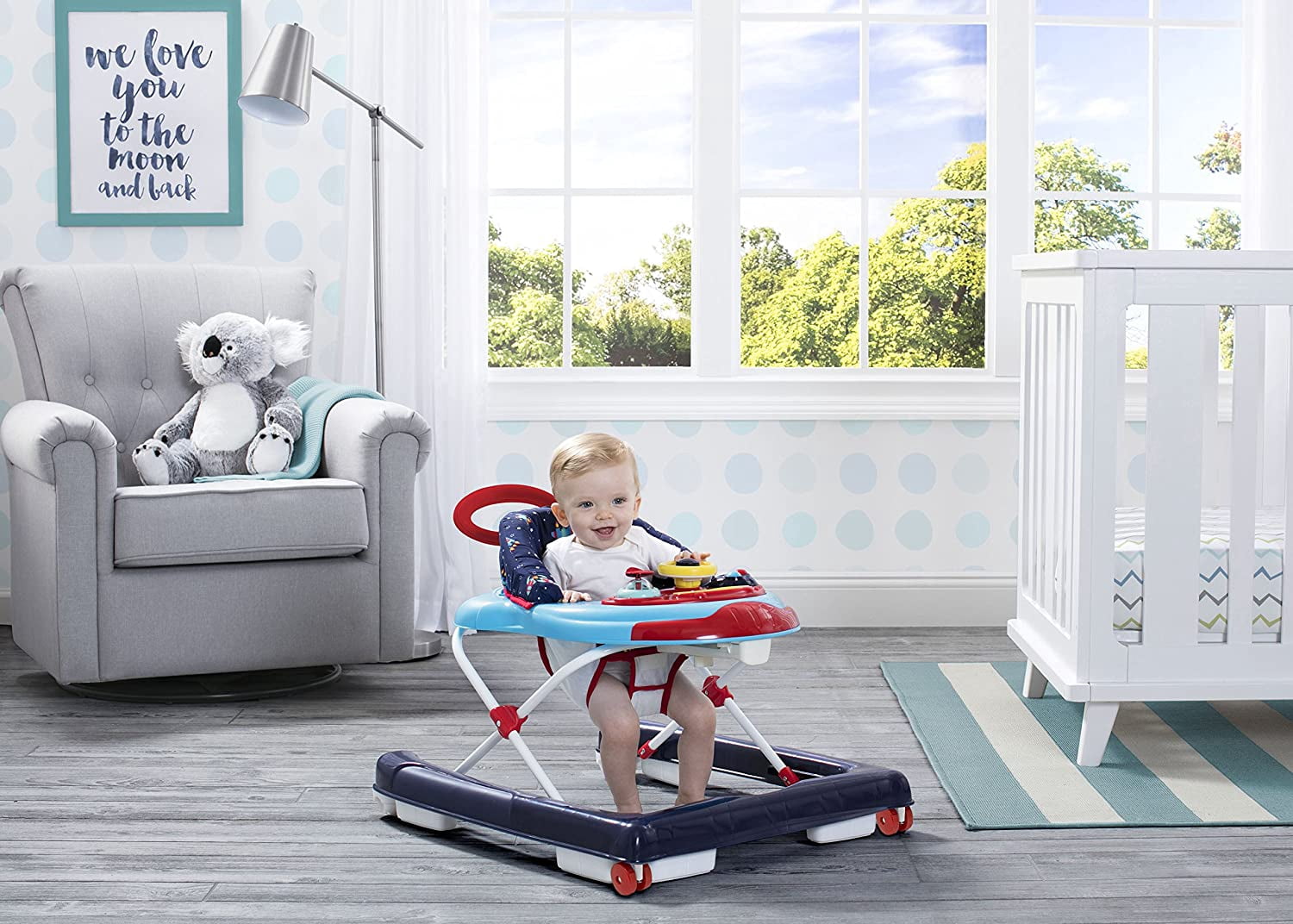 Delta Children First Exploration 2-in-1 Activity Walker, Lift Off