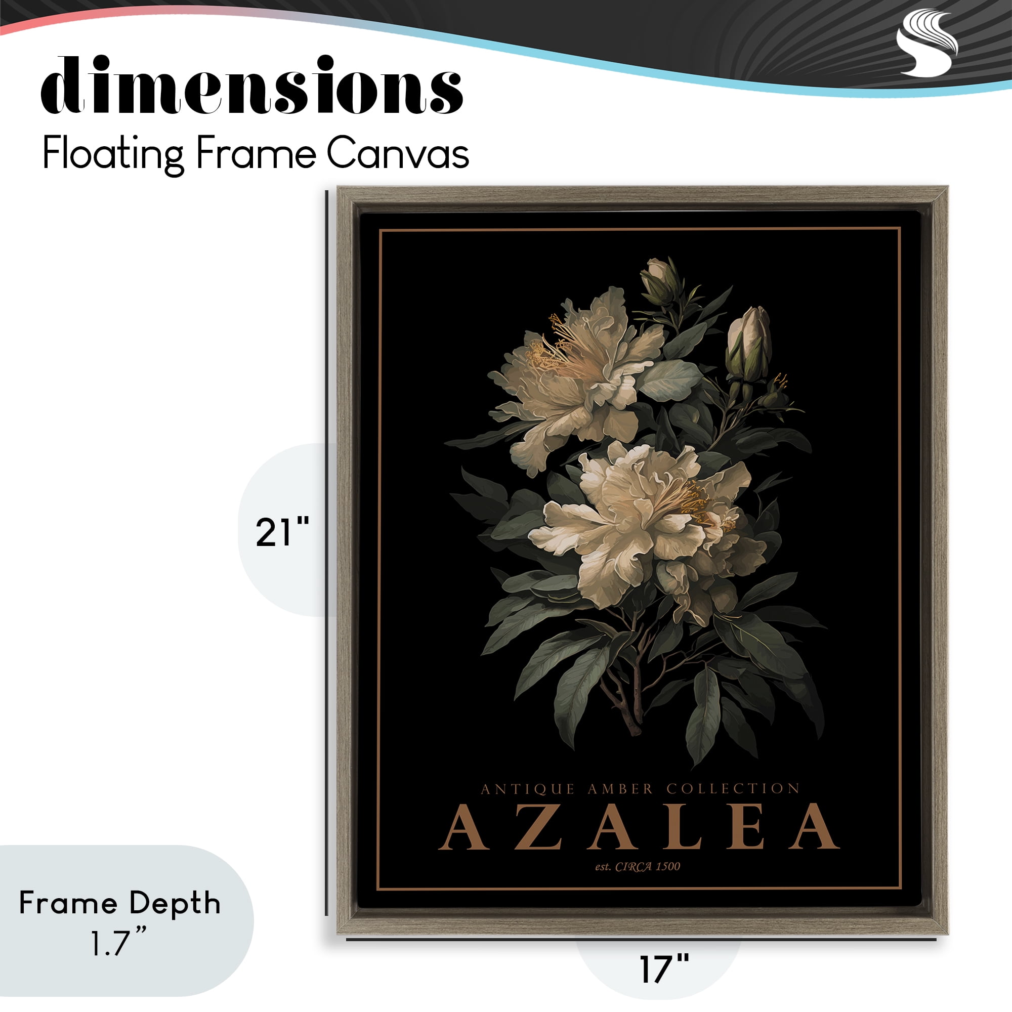 Stupell Industries Antique Azalea Bushel Brown Framed Floater Canvas Wall Art, design by Christopher Giampietro