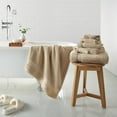 thumbnail image 4 of WelHome 100% HYGROCOTTON® 6-Piece Solid Soft Towel Set, Castle Wall, 600 GSM, 2 Large Bath Towels 30" x 56", 2 Hand Towels, 2 Washcloths, Absorbent & Plush Bathroom Towels, 4 of 11