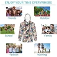 thumbnail image 5 of Fotbe Colorful Flowers Pattern Youth Pullover Hooded Sweatshirt, Boys Hoodie, Kangaroo Pocket Hoodie for Kids Girls -X-Large, 5 of 6
