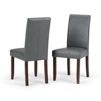 Simpli Home Acadian Parson Dining Chair (Set of 2) in Stone Grey