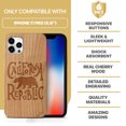 thumbnail image 7 of Case Yard Wooden Case Outside Soft TPU Silicone Slim Fit Shockproof Wood Phone Cover for Girls Boys Men and Women Supports Wireless Charging California Republic Bear Design case for iPhone-11-Pro, 7 of 7