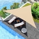 thumbnail image 2 of Parasol personalizado Triángulo de cuatro × cuatro × 4 metros Toldo de vela triangular para bloque UV para instalaciones y actividades al aire libre, Crema,, 2 of 5