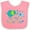 Pink and White, variant on Inktastic My Mimi Loves Me Cute Elephants Boys or Girls Baby Bib