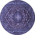 thumbnail image 1 of Ahgly Company Indoor Round Persian Blue Traditional Area Rugs, 3' Round, 1 of 4