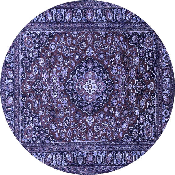 Ahgly Company Indoor Round Persian Blue Traditional Area Rugs, 3' Round
