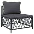 thumbnail image 5 of vidaXL 7 Piece Patio Lounge Set with Cushions Anthracite Steel, 5 of 9