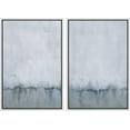 thumbnail image 2 of IDEA4WALL Framed Canvas Print Wall Art Set of 2 Watercolor Pastel Duotone Blue Landscape Abstract Modern Art Decorative Contemporary Artwork for Bedroom, Office, Hotel - 24"x36"x2 Panels White, 2 of 5