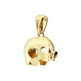 thumbnail image 2 of 14k Yellow Gold, Small Elephant Cutout Heart Pendant 17mm with 20" Dainty Neck Chain, 2 of 7