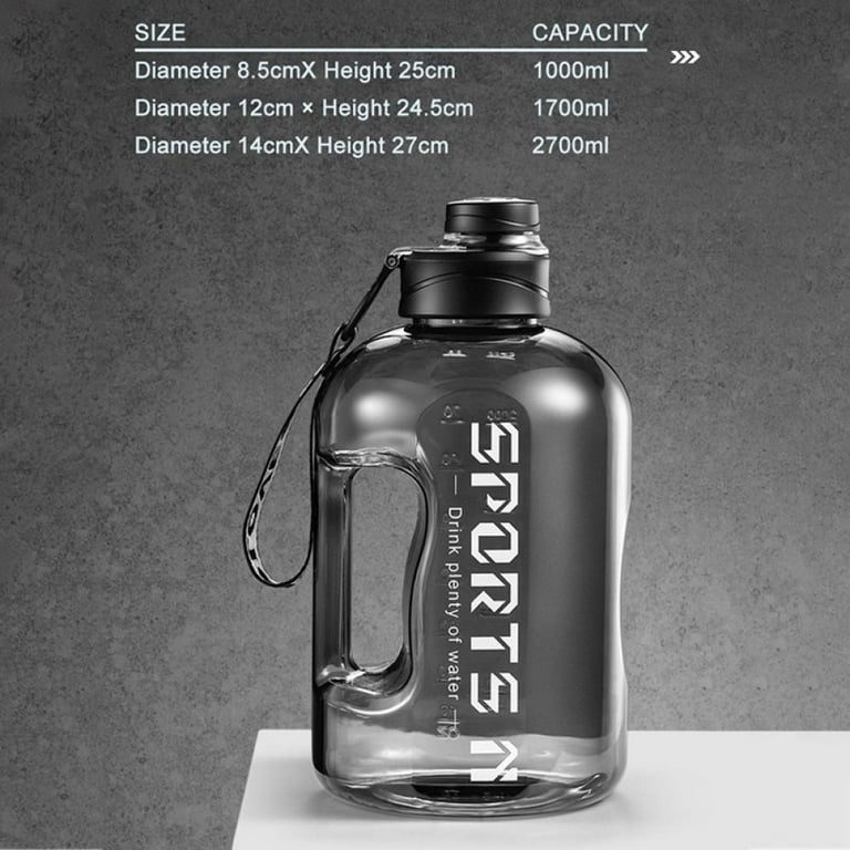 Extra Big Water Bottle Portable Plastic Big Water Cup 2 Liters Capacity