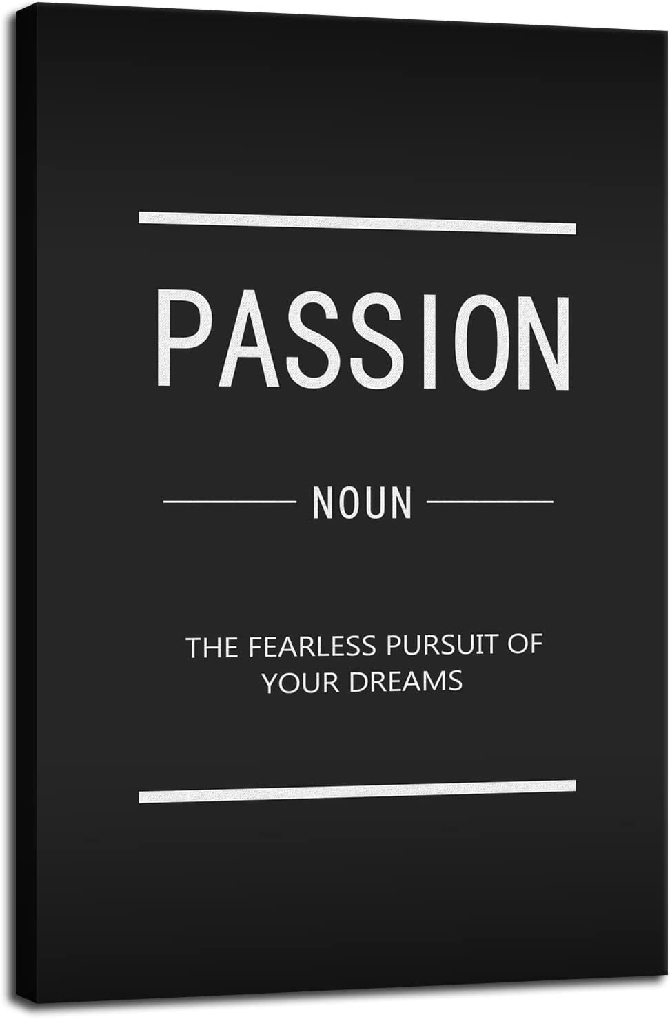 Inspirational Wall Art Motivational Entrepreneur Quotes Passion Noun Canvas  Painting Posters Print Artwork Office Decoration Frame 12x18