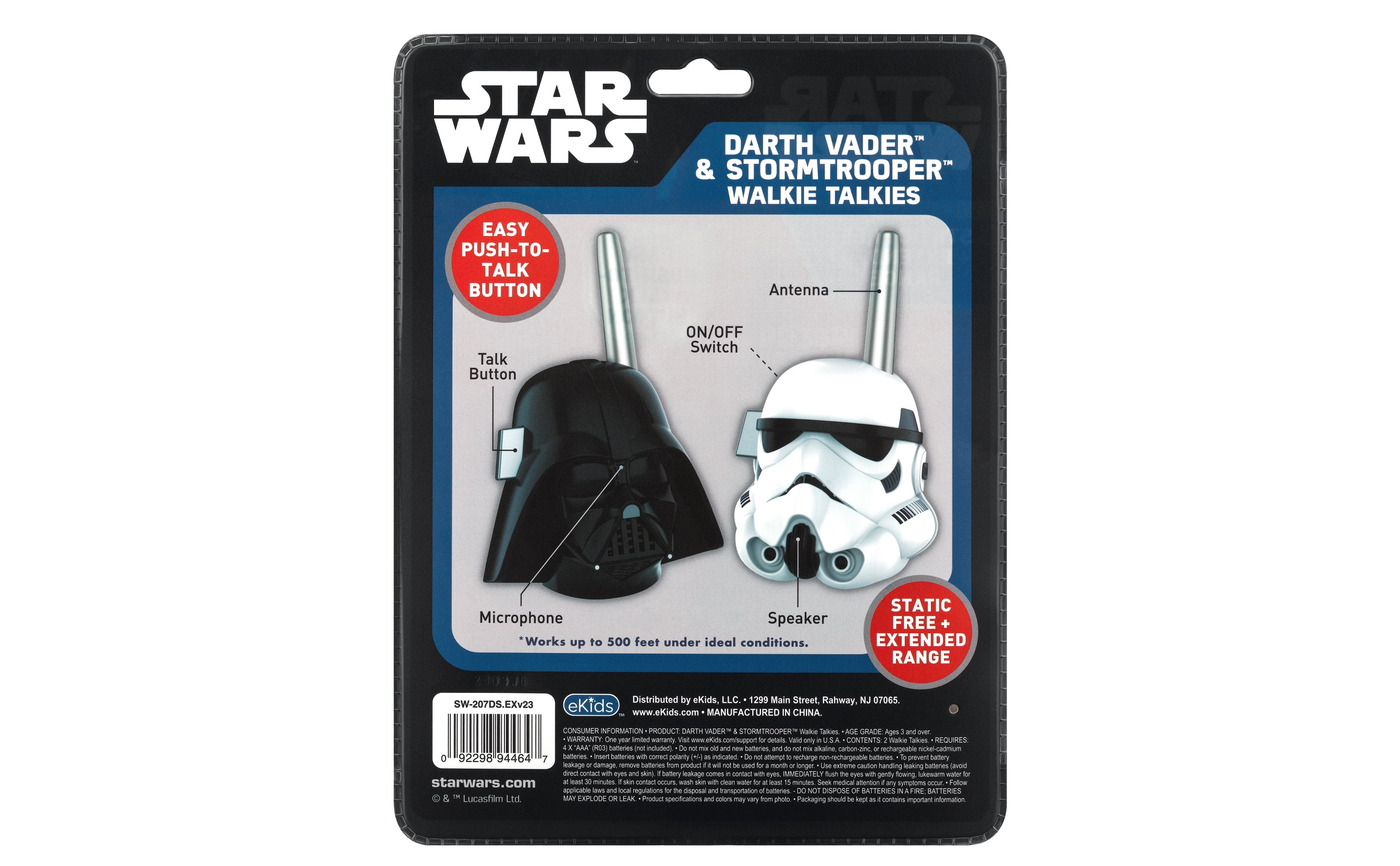 Star Wars Retro Stormtrooper and Darth Vader Walkie-Talkies