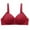 Wine, variant on Lolmot Womans Sexy Plus Size Bra Solid Color Fashion Bowknot Comfortable Hollow Out large Breasts Bra Underwear No Rims Gathering Bras