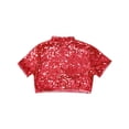 thumbnail image 4 of Yhong Haut Court à Paillettes pour Filles, Danse de Rue Jazz, Rouge 6, 4 of 5