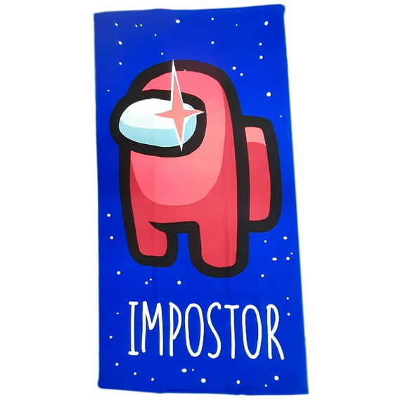 Among Us Blue Super Soft Beach Towel