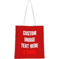 thumbnail image 1 of Custom Tote Bag Bags With Logo Personalized Custom Bags Shopping Bags Reusable Grocery Bags Bulk - Add Your Text Image, 1 of 1